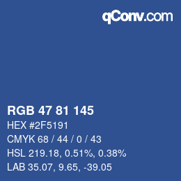 Color code: RGB 47 81 145 | qconv.com