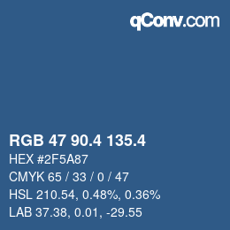 カラーコード: RGB 47 90.4 135.4 | qconv.com