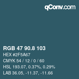 Color code: RGB 47 90.8 103 | qconv.com