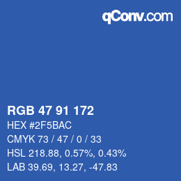 Color code: RGB 47 91 172 | qconv.com