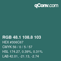 Farbcode: RGB 48.1 108.8 103 | qconv.com