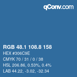 Color code: RGB 48.1 108.8 158 | qconv.com