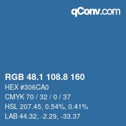 Color code: RGB 48.1 108.8 160 | qconv.com