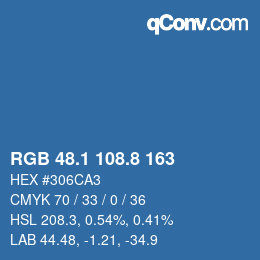 Color code: RGB 48.1 108.8 163 | qconv.com