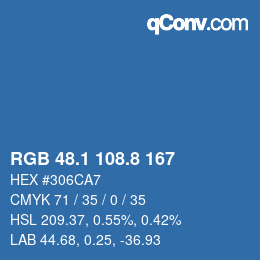 Farbcode: RGB 48.1 108.8 167 | qconv.com