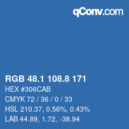 Color code: RGB 48.1 108.8 171 | qconv.com