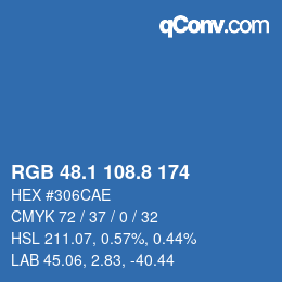 Color code: RGB 48.1 108.8 174 | qconv.com