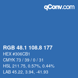 Color code: RGB 48.1 108.8 177 | qconv.com