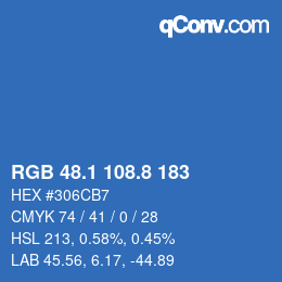 Farbcode: RGB 48.1 108.8 183 | qconv.com