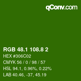 カラーコード: RGB 48.1 108.8 2 | qconv.com