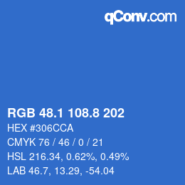 Color code: RGB 48.1 108.8 202 | qconv.com