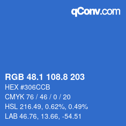 Color code: RGB 48.1 108.8 203 | qconv.com