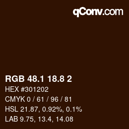 Color code: RGB 48.1 18.8 2 | qconv.com