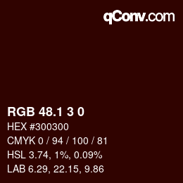 カラーコード: RGB 48.1 3 0 | qconv.com