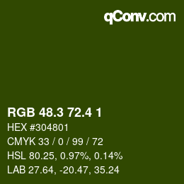 カラーコード: RGB 48.3 72.4 1 | qconv.com
