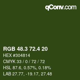 カラーコード: RGB 48.3 72.4 20 | qconv.com