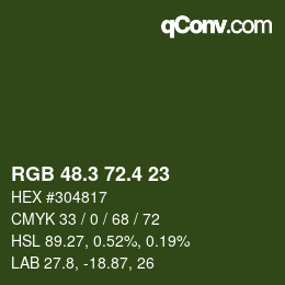 カラーコード: RGB 48.3 72.4 23 | qconv.com