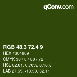 カラーコード: RGB 48.3 72.4 9 | qconv.com