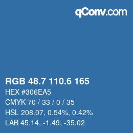 カラーコード: RGB 48.7 110.6 165 | qconv.com