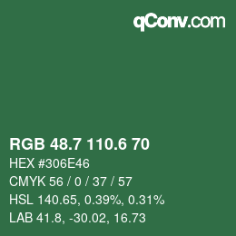 カラーコード: RGB 48.7 110.6 70 | qconv.com