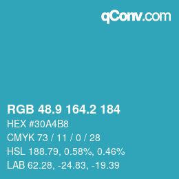 Color code: RGB 48.9 164.2 184 | qconv.com