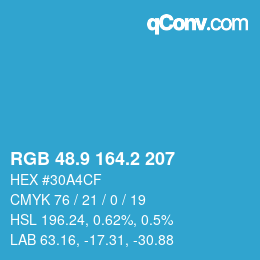 Color code: RGB 48.9 164.2 207 | qconv.com