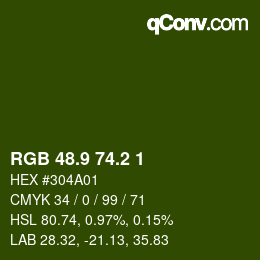 カラーコード: RGB 48.9 74.2 1 | qconv.com