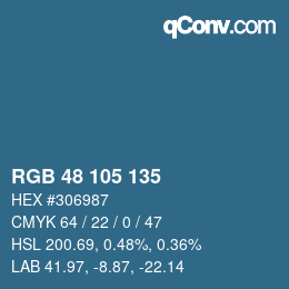 Color code: RGB 48 105 135 | qconv.com