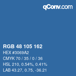 Color code: RGB 48 105 162 | qconv.com