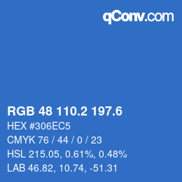 カラーコード: RGB 48 110.2 197.6 | qconv.com