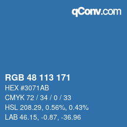 Color code: RGB 48 113 171 | qconv.com