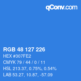 Color code: RGB 48 127 226 | qconv.com