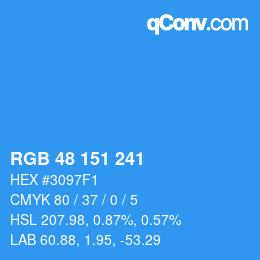 Código de color: RGB 48 151 241 | qconv.com