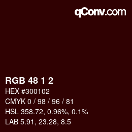 Color code: RGB 48 1 2 | qconv.com