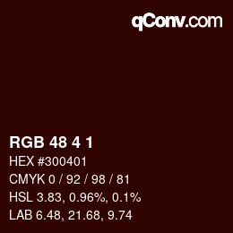 Color code: RGB 48 4 1 | qconv.com