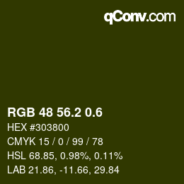 カラーコード: RGB 48 56.2 0.6 | qconv.com