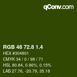 カラーコード: RGB 48 72.8 1.4 | qconv.com