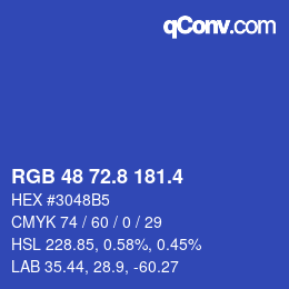 カラーコード: RGB 48 72.8 181.4 | qconv.com