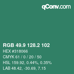 Color code: RGB 49.9 128.2 102 | qconv.com