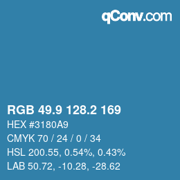 Color code: RGB 49.9 128.2 169 | qconv.com