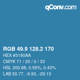 Color code: RGB 49.9 128.2 170 | qconv.com