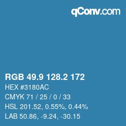 Color code: RGB 49.9 128.2 172 | qconv.com