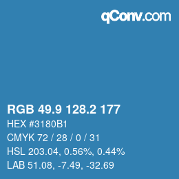 Color code: RGB 49.9 128.2 177 | qconv.com