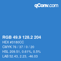 Color code: RGB 49.9 128.2 204 | qconv.com