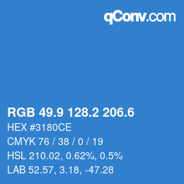 カラーコード: RGB 49.9 128.2 206.6 | qconv.com