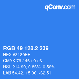 カラーコード: RGB 49 128.2 239 | qconv.com