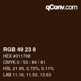 カラーコード: RGB 49 23 8 | qconv.com