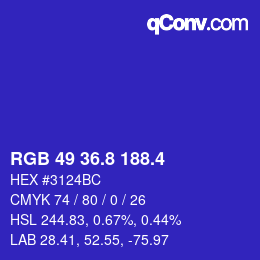 カラーコード: RGB 49 36.8 188.4 | qconv.com