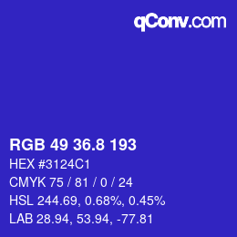 カラーコード: RGB 49 36.8 193 | qconv.com