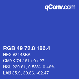 カラーコード: RGB 49 72.8 186.4 | qconv.com